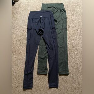 Aerie Charcoal and Black Leggings